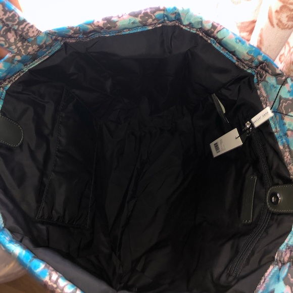 Marc Jacobs Quilted Nylon Printed Tote, Blue Grey - Picture 4 of 6